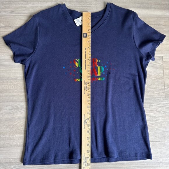 Vintage ABC Disney Super Soap Weekend 2002 Shirt Women’s XL Navy MGM Studios NWT - Picture 6 of 8